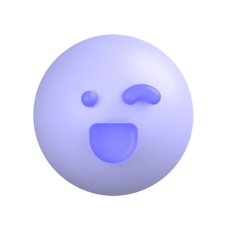 Winking Face  3D Icon