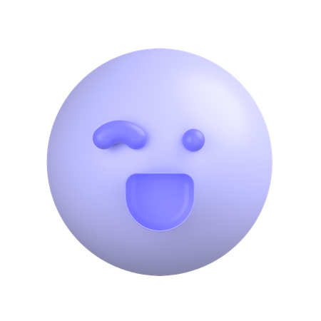 Winking Face  3D Icon