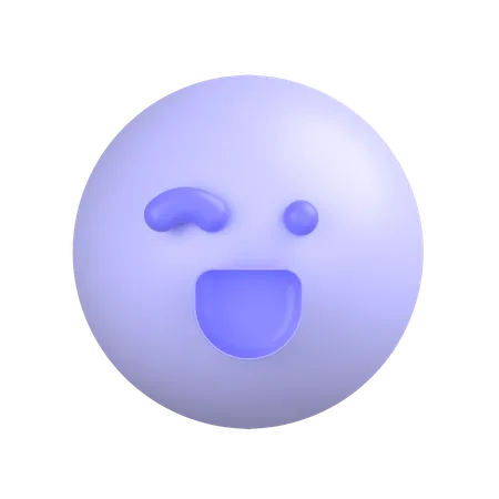 Winking Face  3D Icon