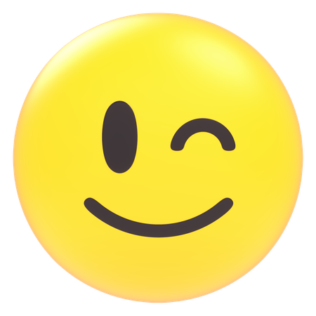Winking Face  3D Icon