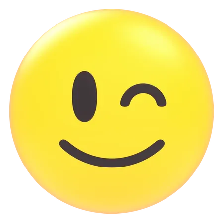 Winking Face  3D Icon