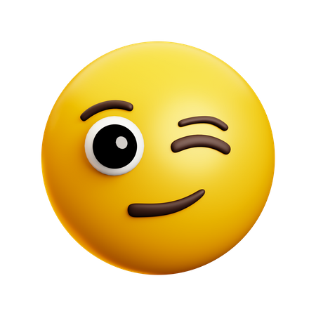 Winking Face  3D Icon