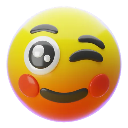 WINKING FACE EMOJI  3D Icon