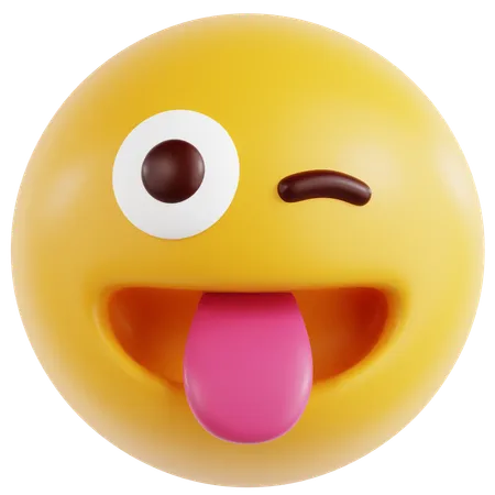 Winking Face With Stuck Out Tongue  3D Icon