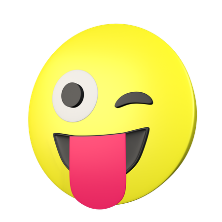 Winking Face With StuckOut Tongue  3D Icon