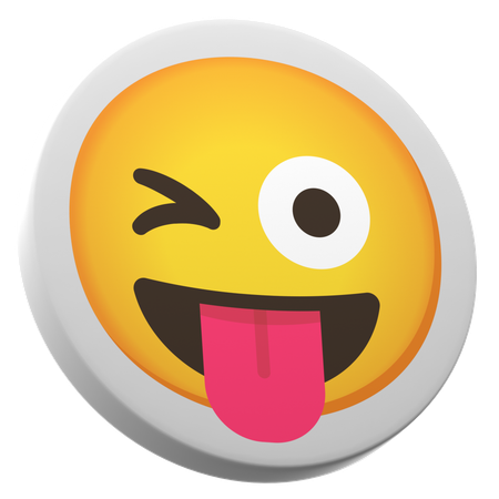 Winking Face With Tongue  3D Icon