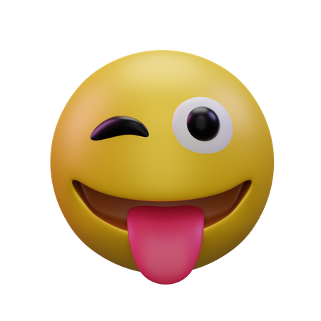 Winking Face With Tongue 3D Icon