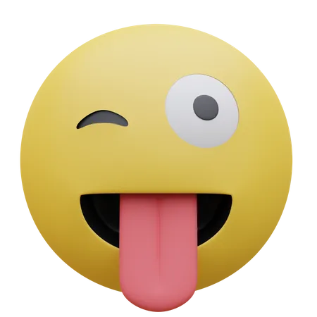 Winking Face With Tongue 3 D Icon Illustration 3D Icon