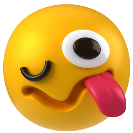 Winking Tongue  3D Icon