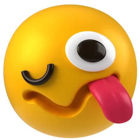 Winking Tongue  3D Icon