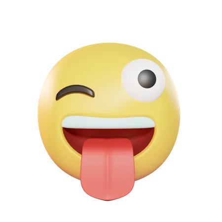 Winking With Tongue  3D Icon