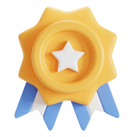 Champion Badge Design 3D Icon