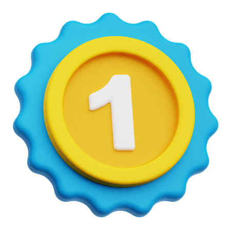 優勝バッジ  3D Icon