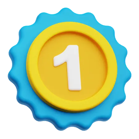 優勝バッジ  3D Icon