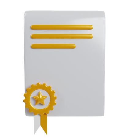 Winner Certificate  3D Icon