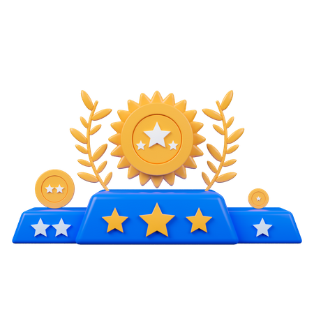 Winner Emblem Podium  3D Icon