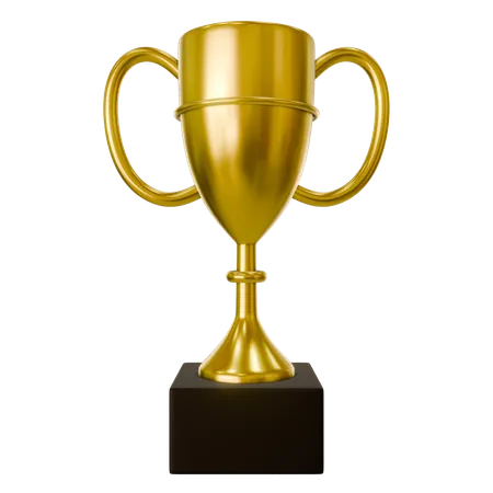 Realistic 3 D Golden Trophy To Represent Achievement Winner Glory Etc 3D Icon