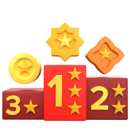 Winner Podium  3D Icon