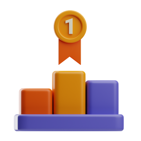 Winner Podium  3D Icon