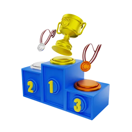 Winner Podium  3D Illustration