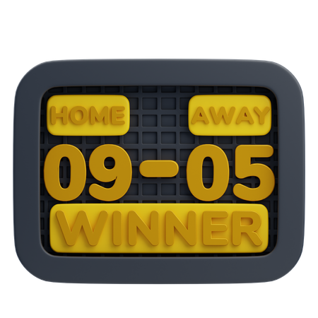 Winner Score Boar  3D Icon