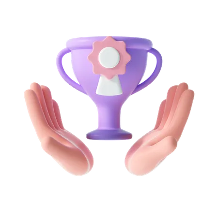Winner Trophy  3D Illustration