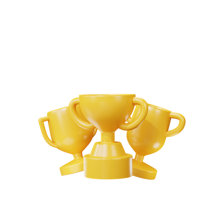 Winner Trophy 3D Illustration