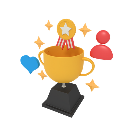 Winner Trophy 3D Icon