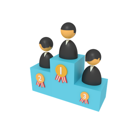 Winners Podium  3D Icon