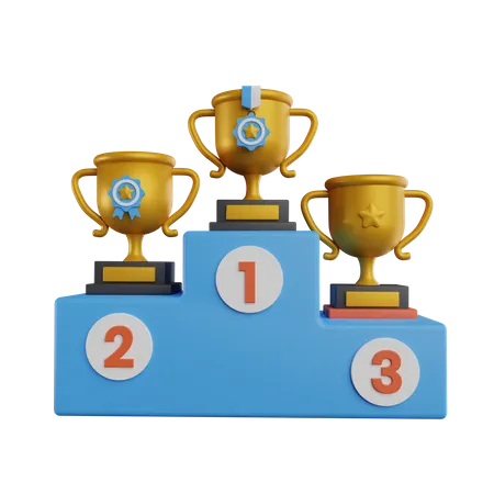 Winners Podium  3D Illustration