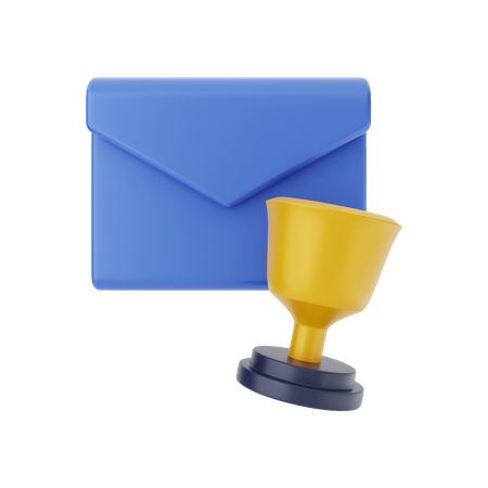 Winning Email  3D Illustration