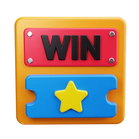 Winning Ticket  3D Icon