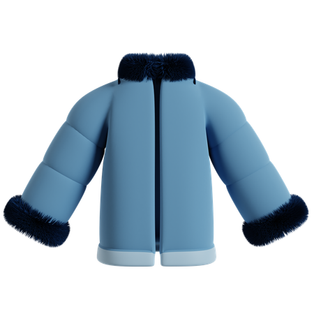 Winter Blue Jacket  3D Icon