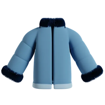 Winter Blue Jacket  3D Icon