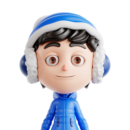 Winter Boy  3D Icon