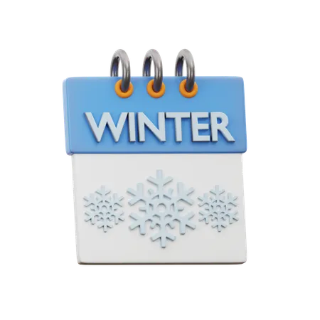 Winter Calendar  3D Icon