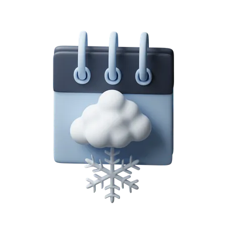 Winter calendar  3D Icon