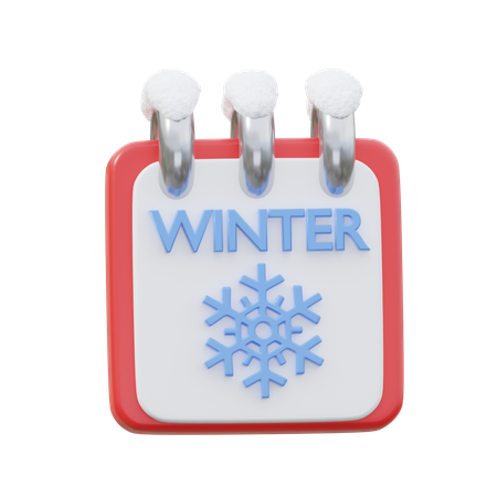 Winter Calendar  3D Icon