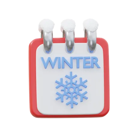 Winter Calendar  3D Icon