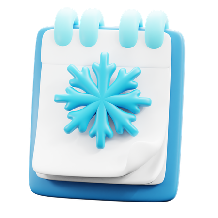 Winter Calendar  3D Icon