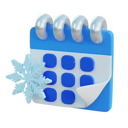 Winter Calendar  3D Icon