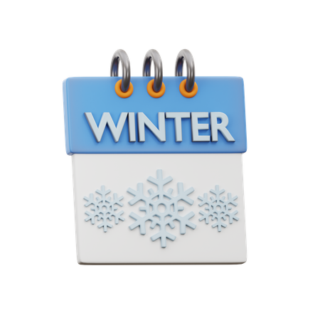 Winter Calendar  3D Icon