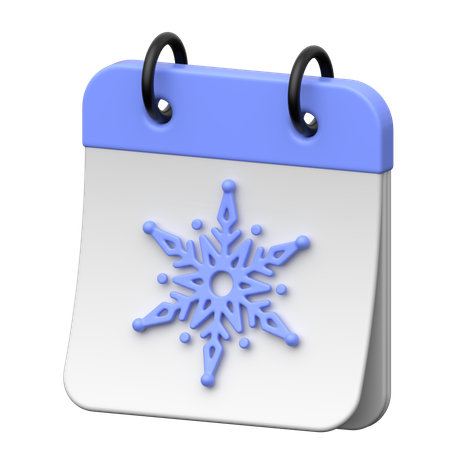 Winter Calendar  3D Icon