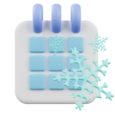 Winter Calendar  3D Icon