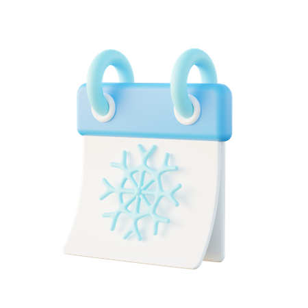 Winter Calendar 3D Icon