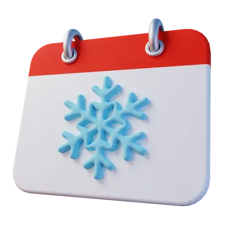 Winter Calendar 3 D Illustration 3D Icon