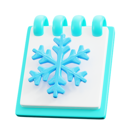 Winter calender  3D Icon