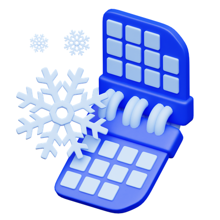 Winter calender  3D Icon