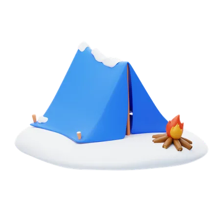 Winter Camping  3D Icon