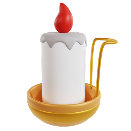 Winter Candle Warmth  3D Icon